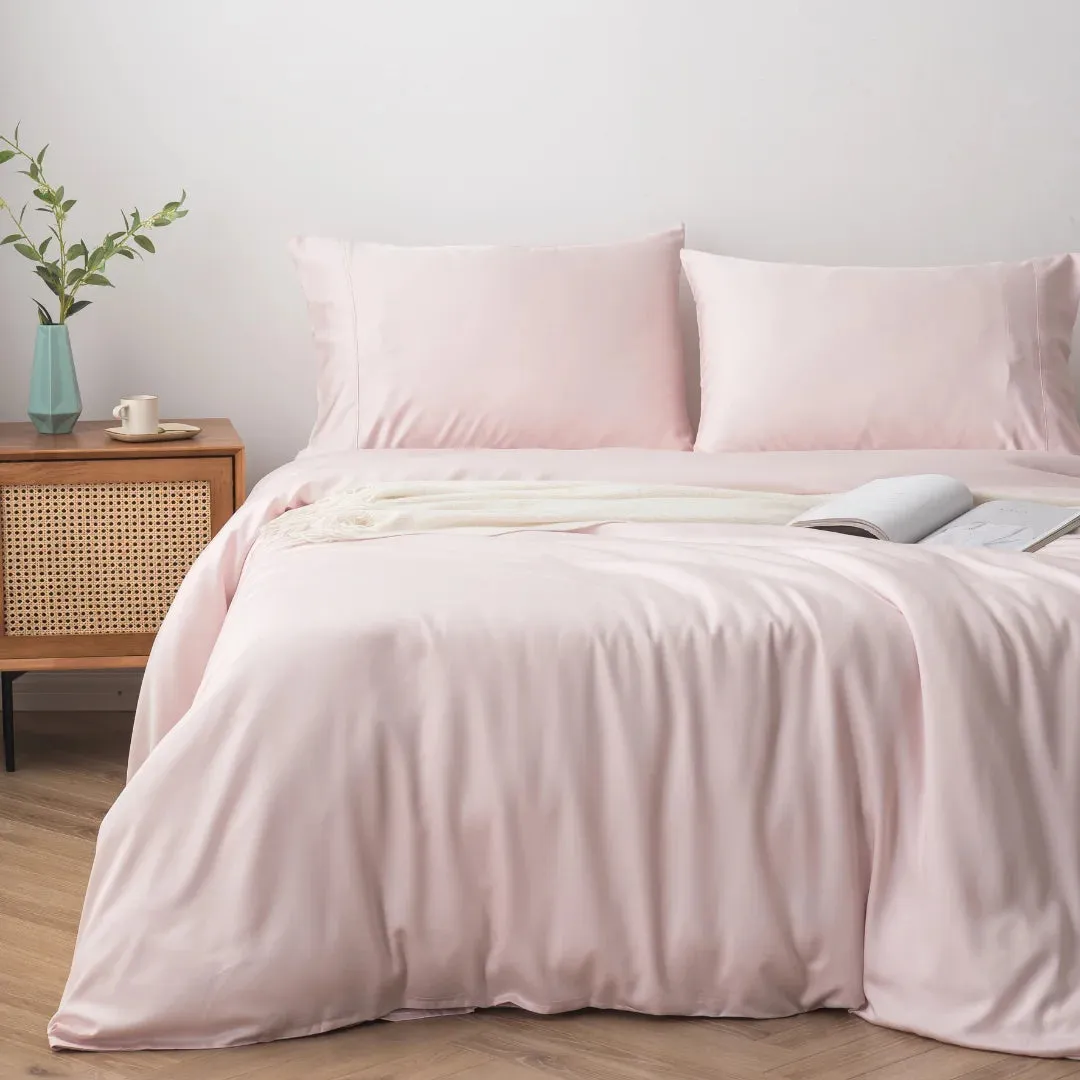 Bamboo Quilt Cover Set - Blush