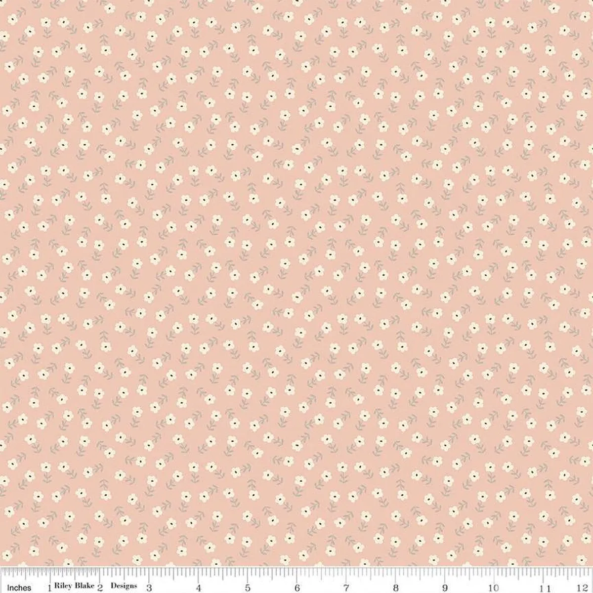 Blush n' Butterscotch by Simple Simon and Company for Riley Blake Designs - Ditsy Floral Blush - C15594-BLUSH - Sold in 1/2 yard increments