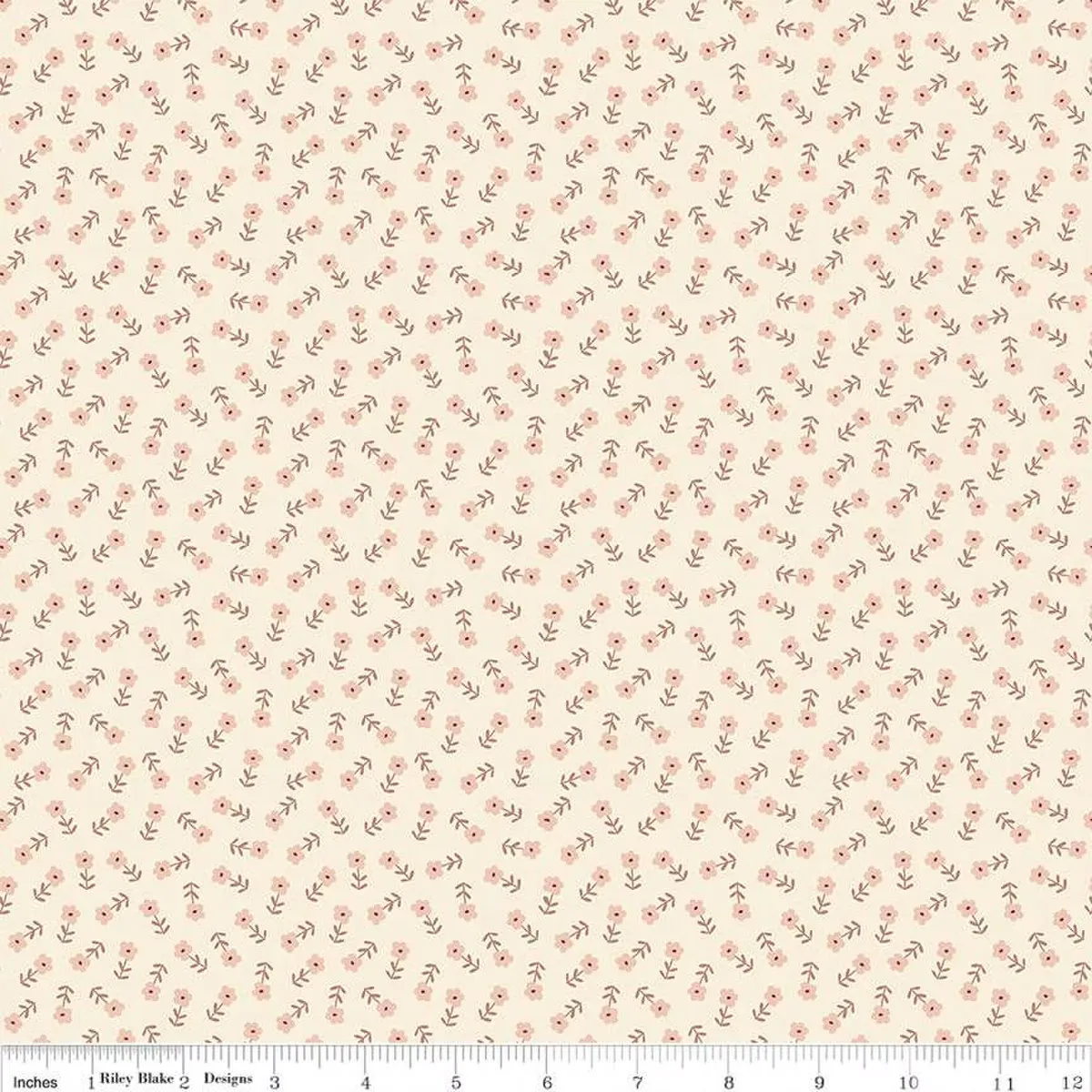 Blush n' Butterscotch by Simple Simon and Company for Riley Blake Designs - Ditsy Floral Cream - C15594-CREAM - Sold in 1/2 yard increments