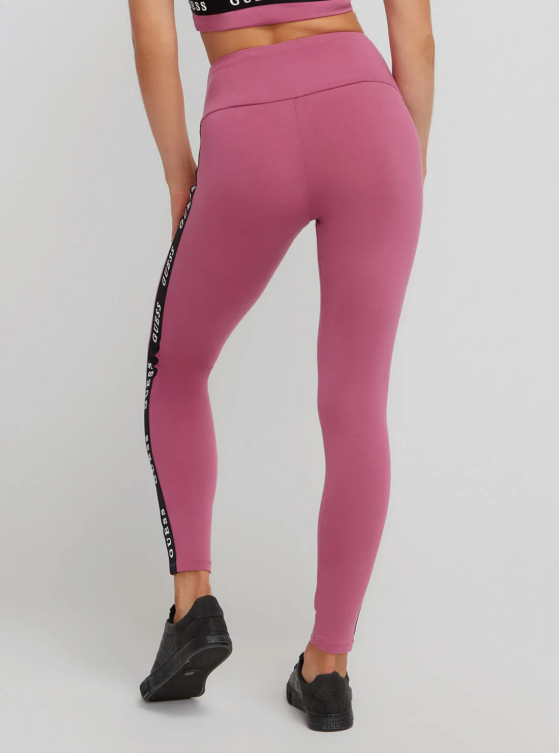 Eco Purple Blush Aline Active Logo Leggings