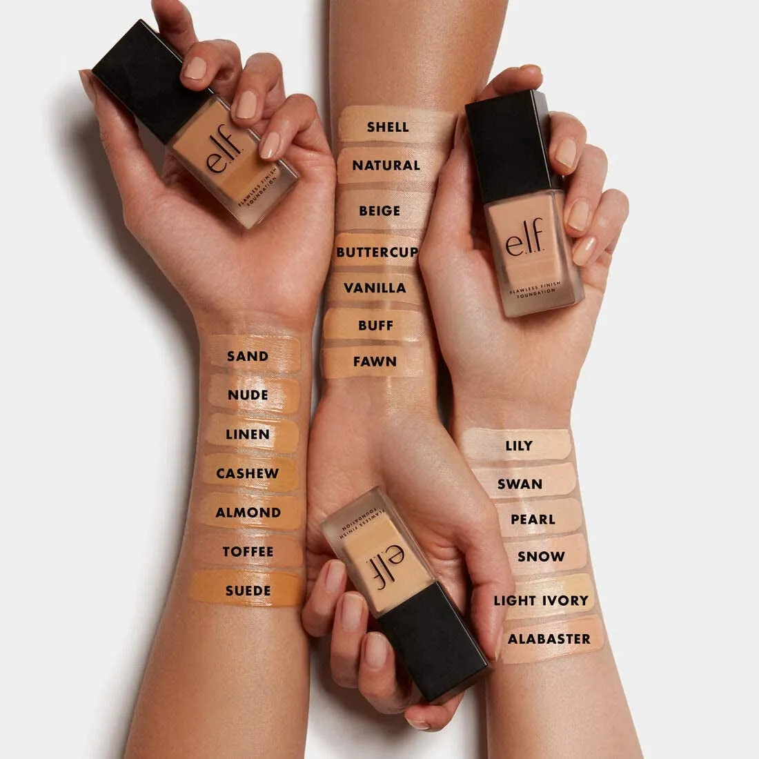 e.l.f. Flawless Finish Foundation, Lightweight & Medium Coverage, Semi-Matte Finish, Buff, 0.68 Fl Oz (20Ml)