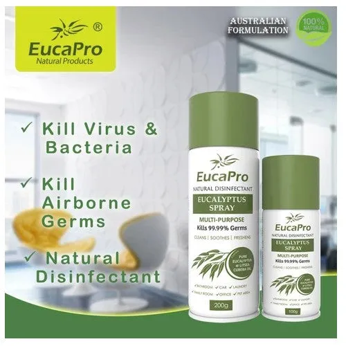 EucaPro Natural Disinfectant Eucalyptus Spray Value Pack (200g 100g)