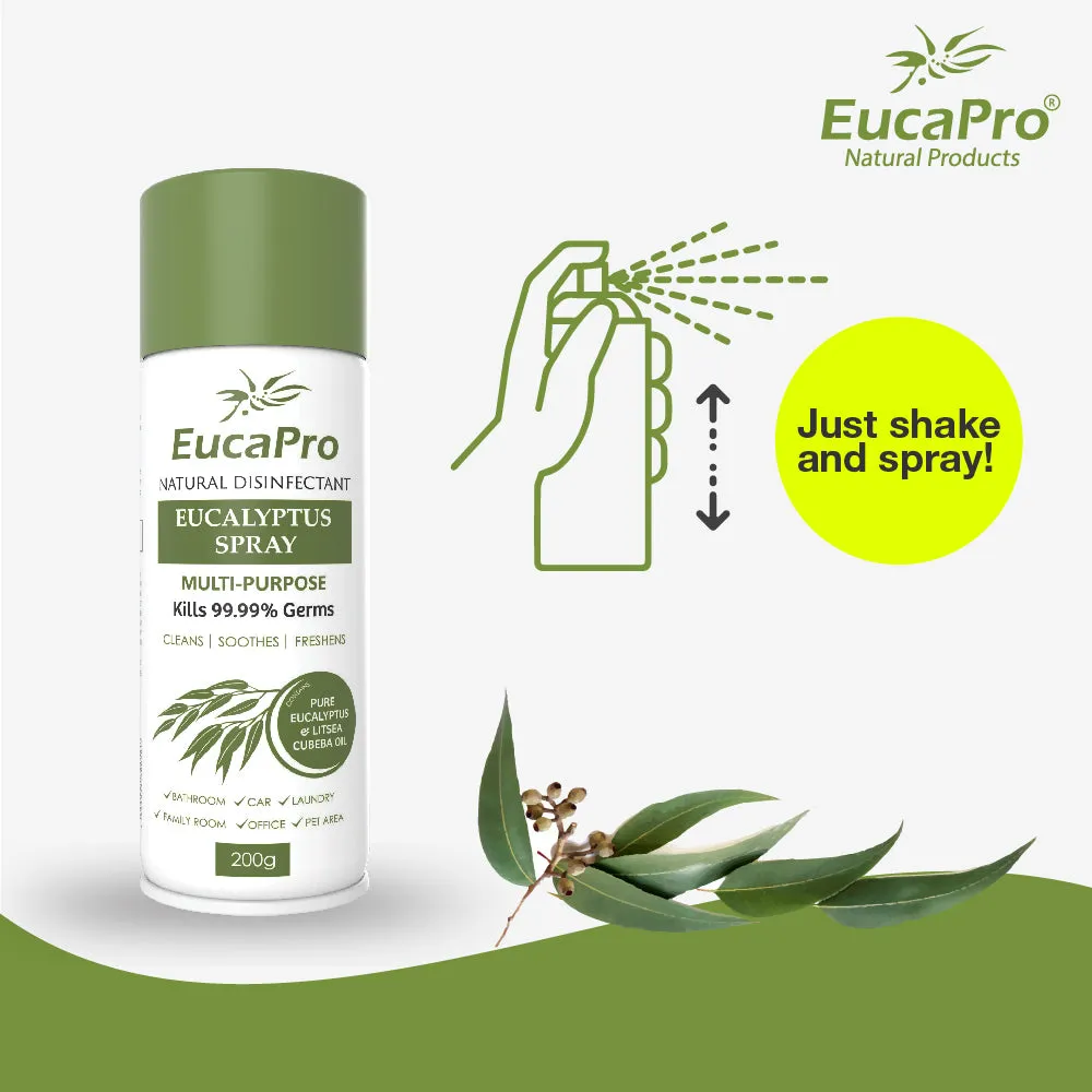 EucaPro Natural Disinfectant Eucalyptus Spray Value Pack (200g 100g)