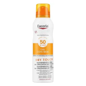 EUCERIN Sun Spray Transparent Dry Touch Sensitive Protect SPF 50 | sunscreen for the body | High UVA/UVB Protection with Matte Finish