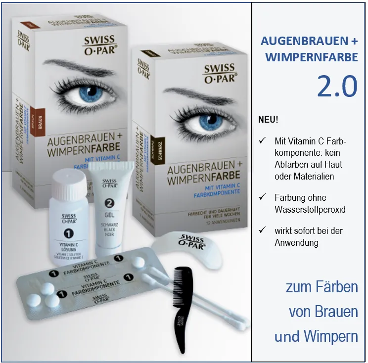 Eyebrow and Eyelash Tint 2.0 Swiss o-Par, waterproof, colorfast