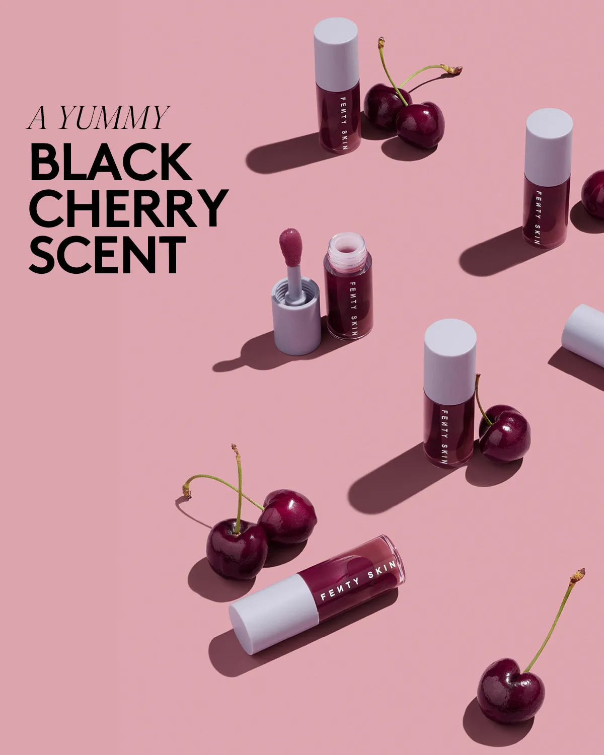 Fenty Treatz Hydrating   Strengthening Lip Oil — Black Cherry