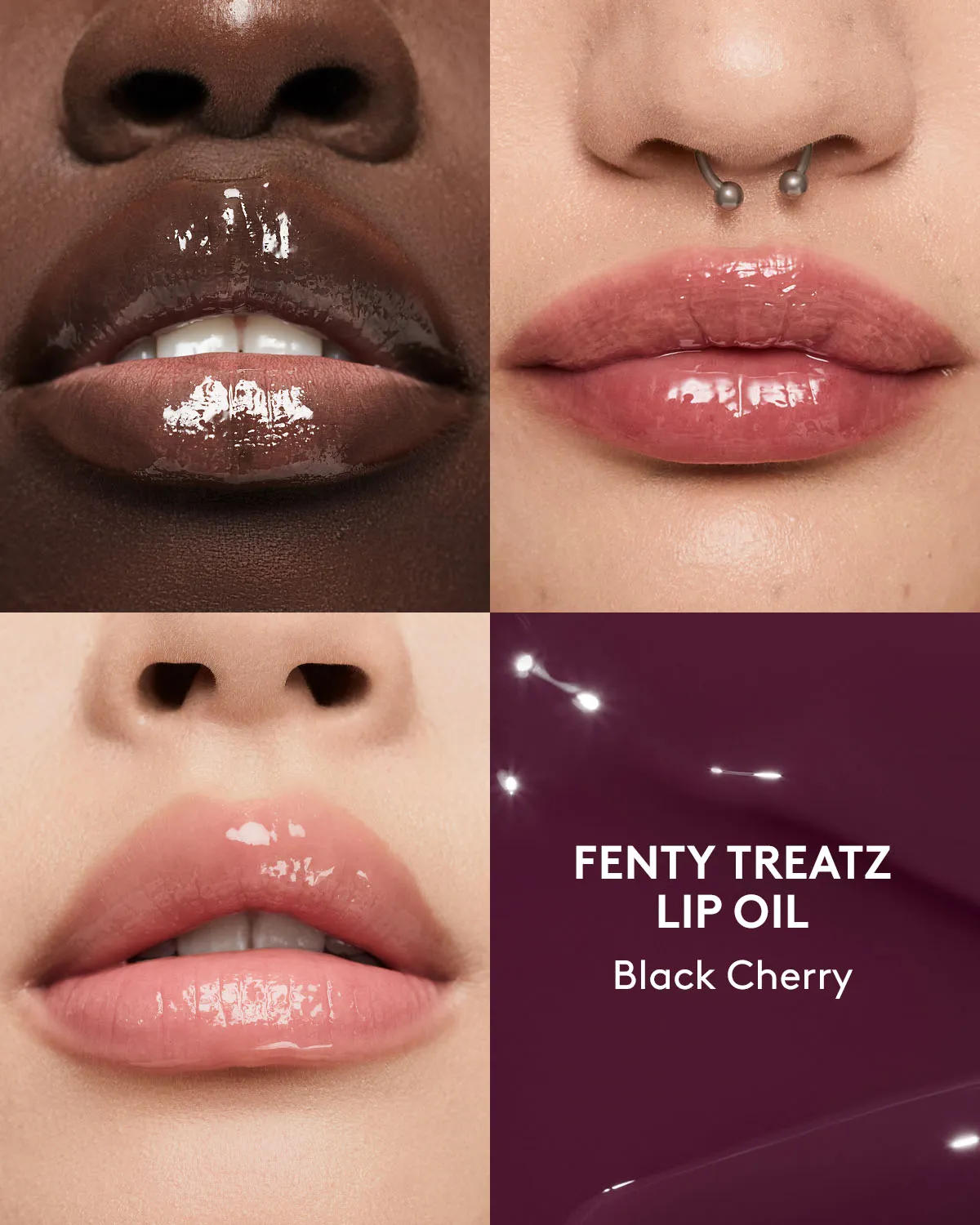 Fenty Treatz Hydrating   Strengthening Lip Oil — Black Cherry