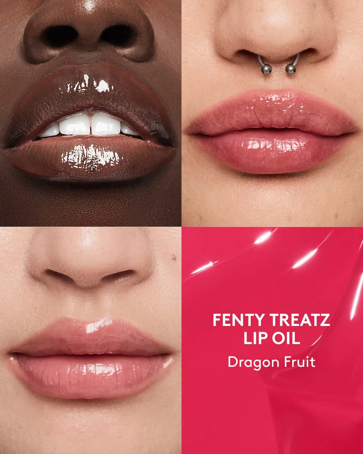 Fenty Treatz Hydrating   Strengthening Lip Oil — Dragon Fruit