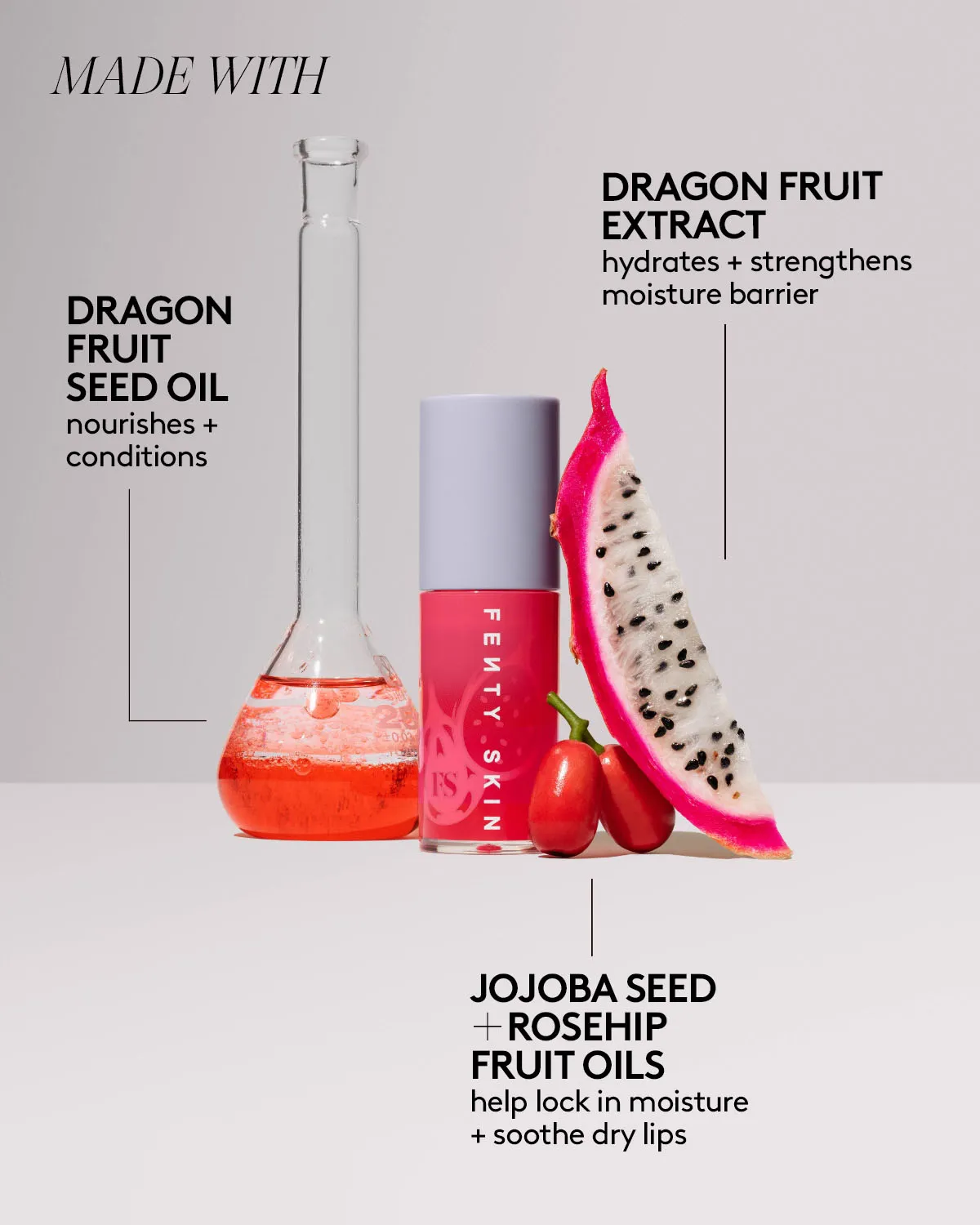 Fenty Treatz Hydrating   Strengthening Lip Oil — Dragon Fruit