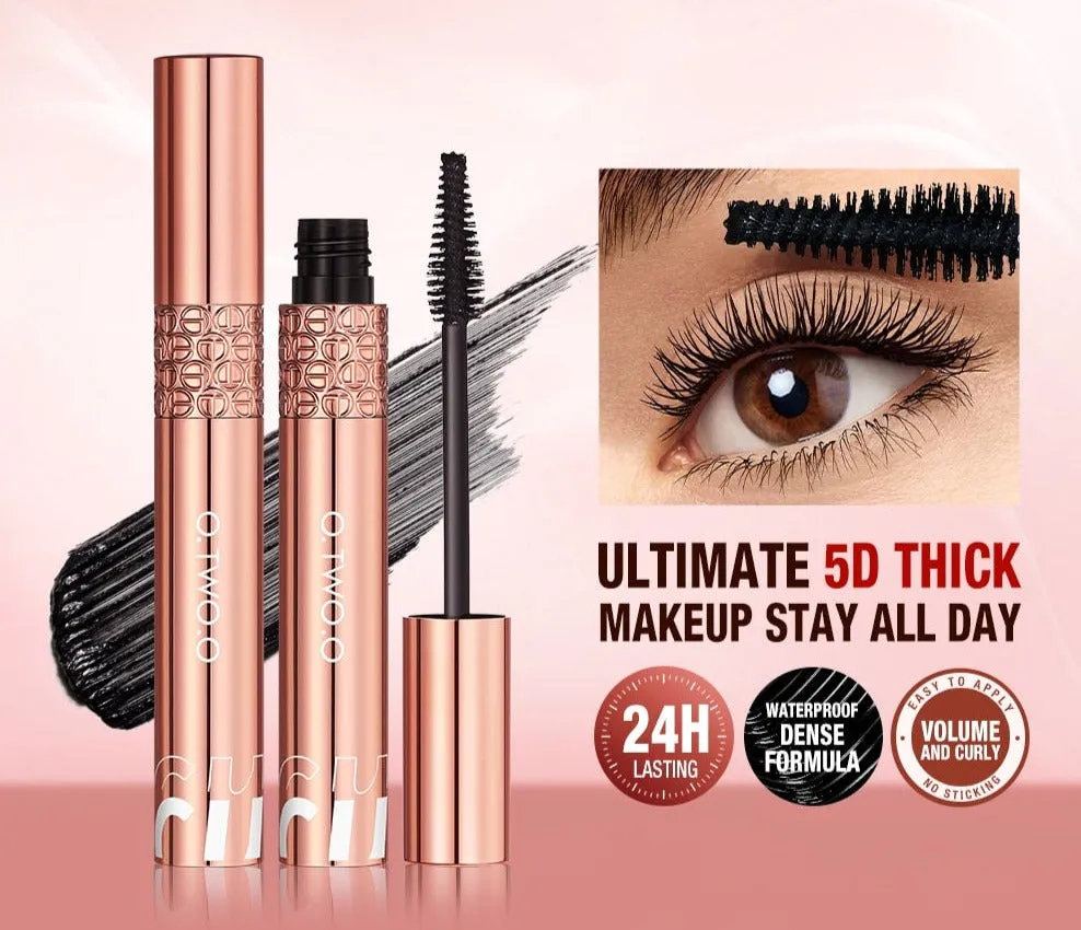 Flytonn Fall/Winter Ambiance  Mascara Waterproof 4D Silk Fiber Curling Volume Lashes Thick Lengthening  Nourish Eyelash Extension High Quality Makeup