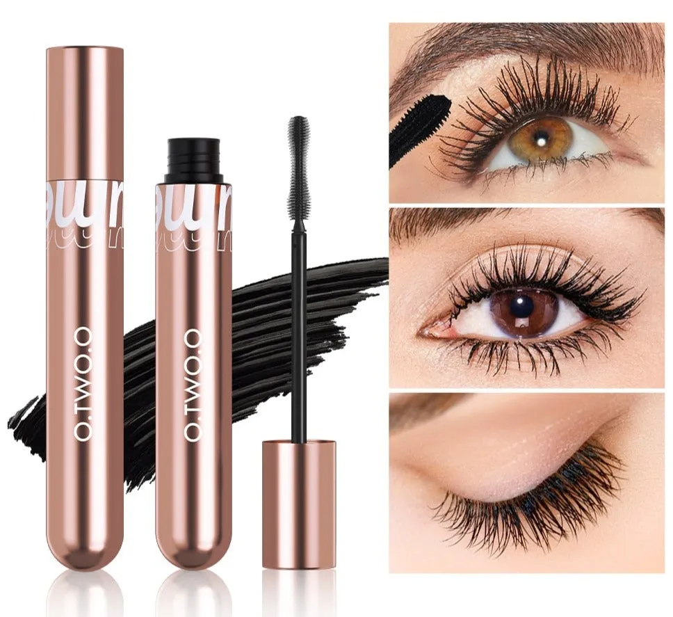 Flytonn Fall/Winter Ambiance  Mascara Waterproof 4D Silk Fiber Curling Volume Lashes Thick Lengthening  Nourish Eyelash Extension High Quality Makeup