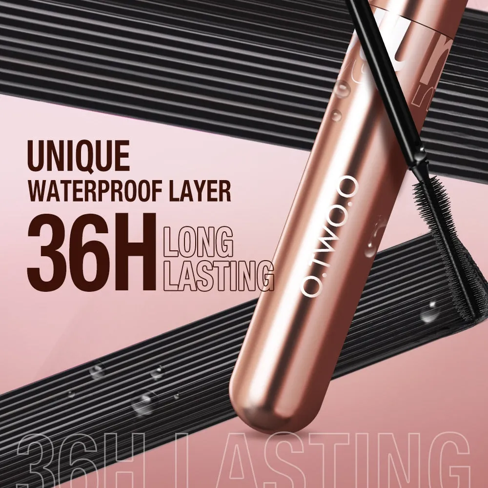 Flytonn Fall/Winter Ambiance  Mascara Waterproof 4D Silk Fiber Curling Volume Lashes Thick Lengthening  Nourish Eyelash Extension High Quality Makeup