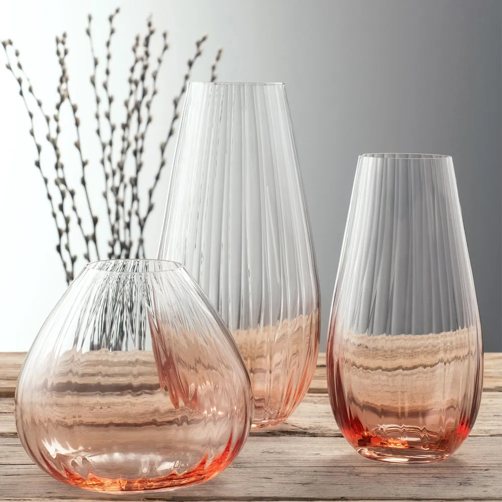 Galway Crystal Erne 12" Vase Blush