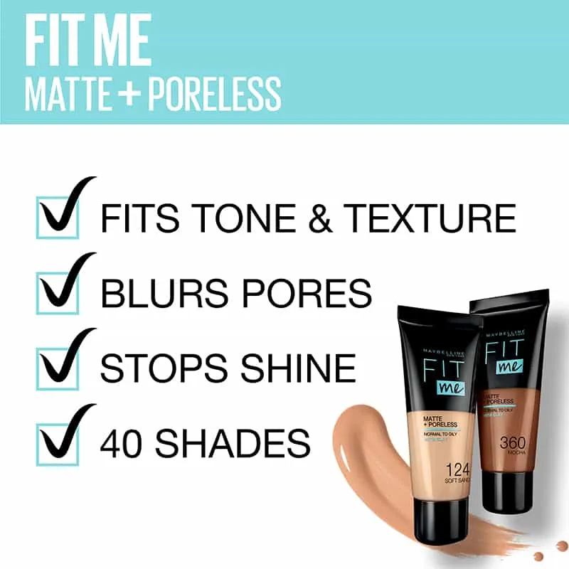 Maybelline Fit Me Matte & Poreless Full Coverage Foundation