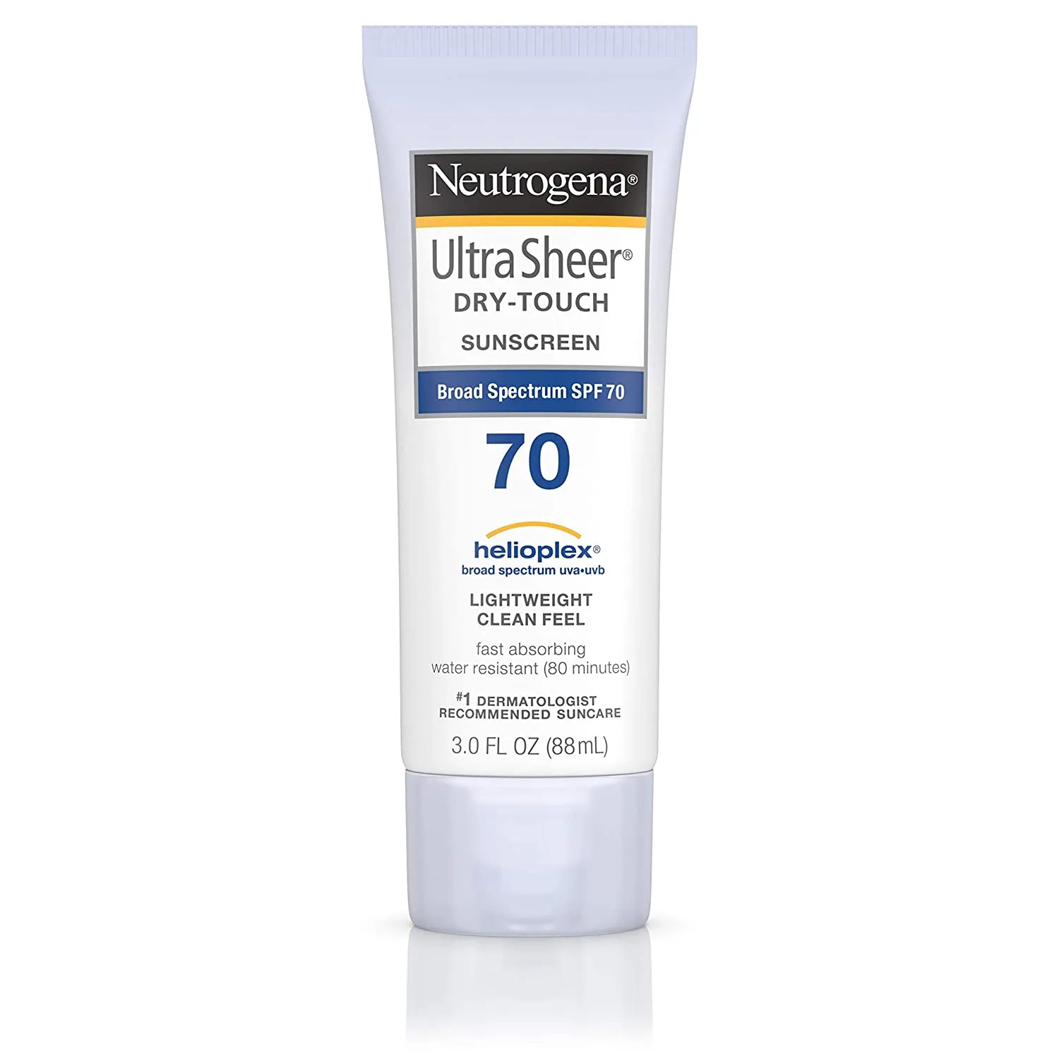 Neutrogena Ultra Sheer Dry-Touch Water Resistant and Non-Greasy Sunscreen Lotion with Broad Spectrum SPF 70, 3 Fl Oz (Pack of 1)