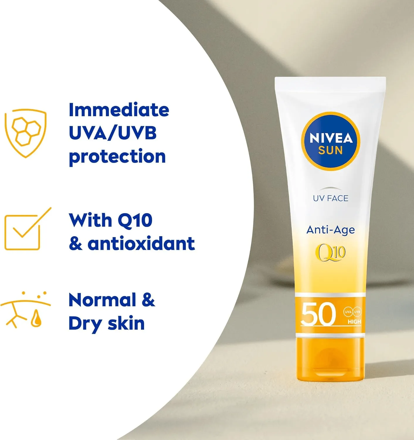 Nivea Sun Face Cream UV Anti-Age Sunscreen SPF50 - 50ml