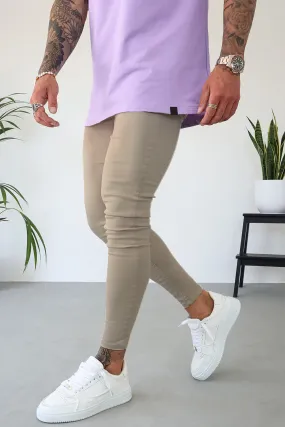 Non Rip Jeans - Tan