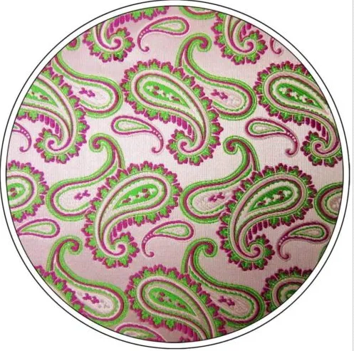 Pink & Green Paisley Tie