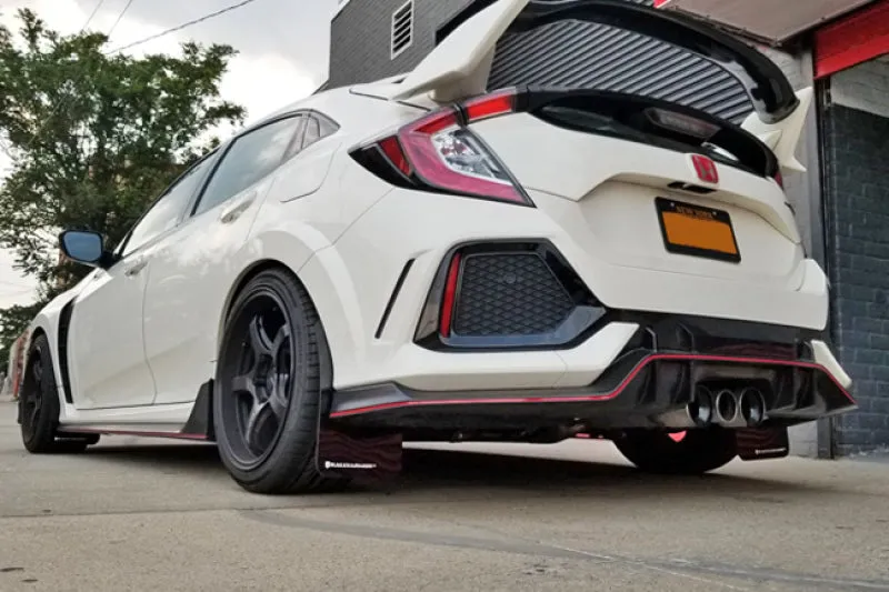 Rally Armor 17  Honda Civic Type R UR Red Mud Flap w/ Black Logo