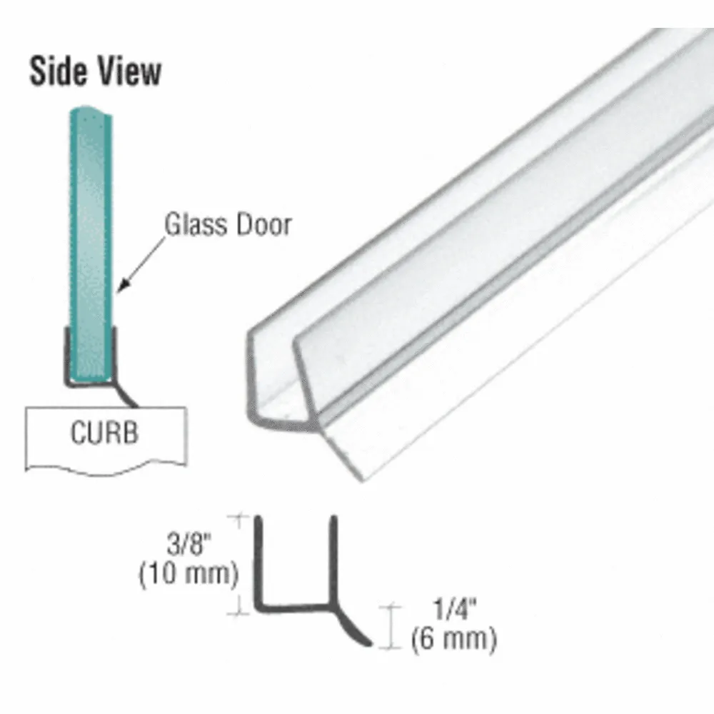 Shower Door Dual Durometer PVC Seal and Wipe - 31" Long