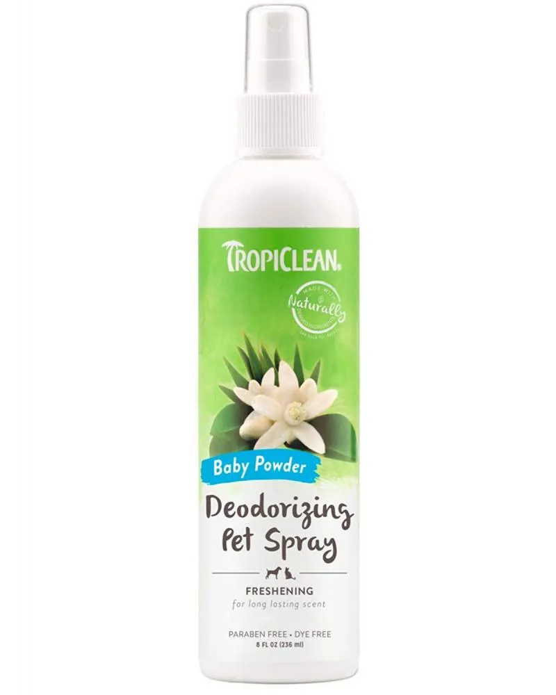 TropiClean Baby Powder Deodorizing Spray for Pets